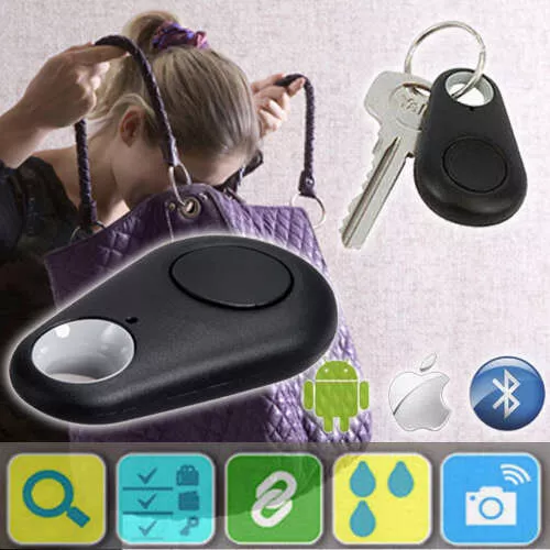 Láthatatlan póráz – Bluetooth értékmegőrző - Kulcstartó - fekete