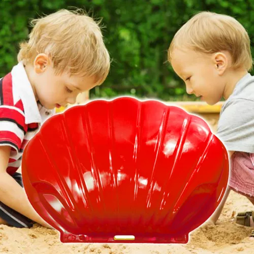 Kagyló alakú homokozó – piros