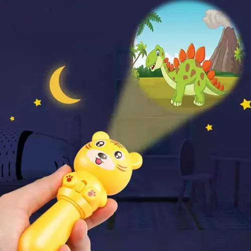 Gyermek zseblámpa és diavetítő, mini projektor gyermekeknek, kivetítő - tigris