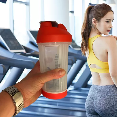 Hordozható kézi smoothie készítő, mixer és shaker pohár / 450 ml / narancs