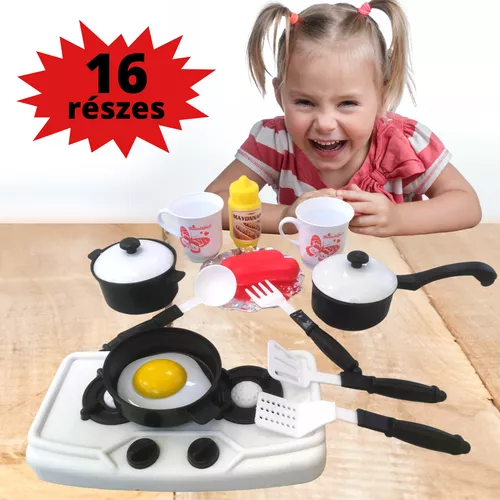 Komplett játék konyhakészlet, mini főzőszett