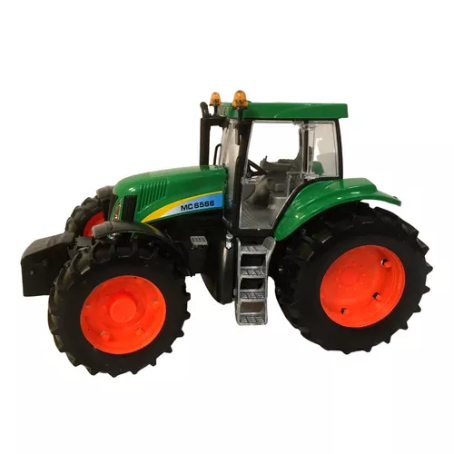 Mezőgazdasági traktor nyitható motorháztetővel és ajtóval - zöld