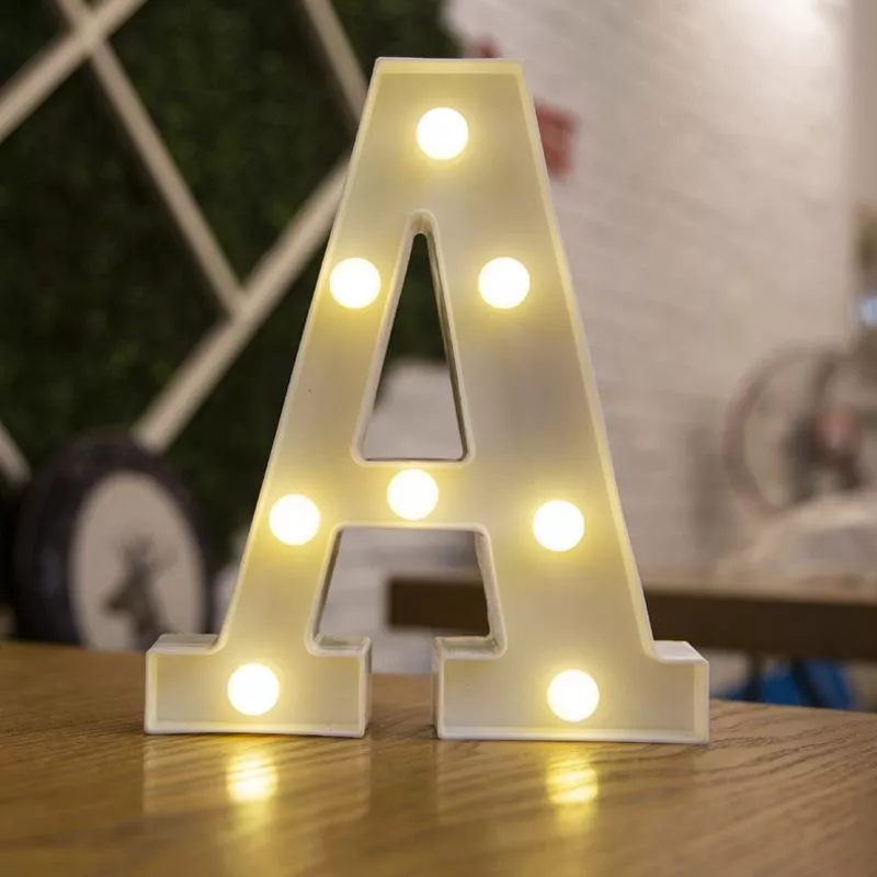 LED világító A betű - 22cm elemes