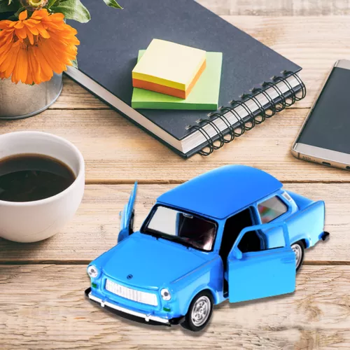 Trabant 601 fém autómodell - retro/kék