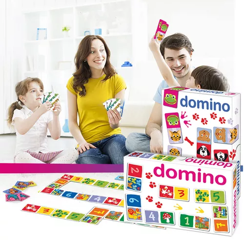 Színes dominókészlet - állatmintás (1-es típus)