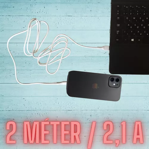 USB gyorstöltő kábel, adatkábel iphone készülékekhez, 2 méter, Lightning