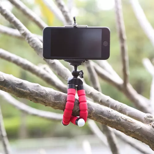 Mini állvány telefonokhoz és fényképezőgépekhez - piros