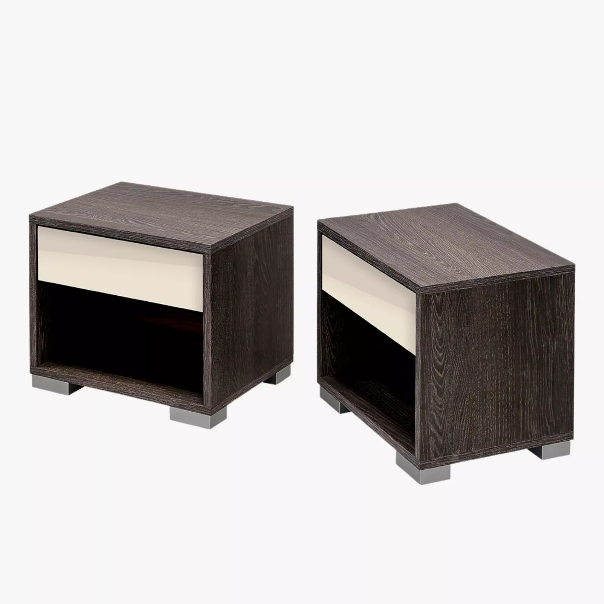 MF polcos fiókos éjjeliszekrény