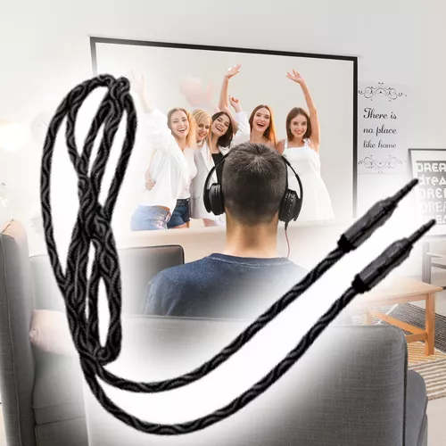 3.5 mm audio AUX kábel / többféle színben / 1 m - fekete
