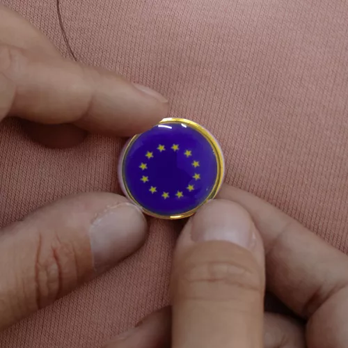 Kitűző - EU zászló, kerek jelvény