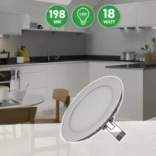 SMD kerek LED panel / 18W, 198mm átmérő - melegfehér - beépíthető