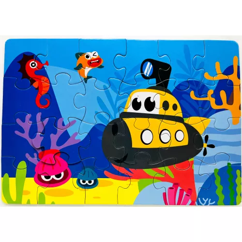 Tengeralattjáró Kirakójáték kisgyermekeknek 24 db-os pici puzzle 25x18