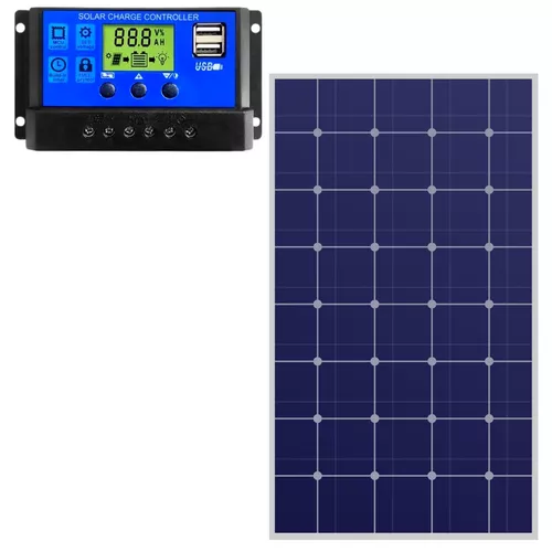 100W napelem + töltésvezérlő / napelemes szigetüzem