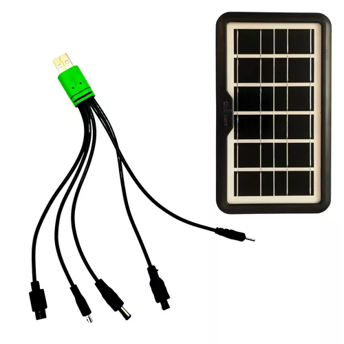 Univerzális napelem töltő panel / több csatlakozóval + hordozható - 12W/15W