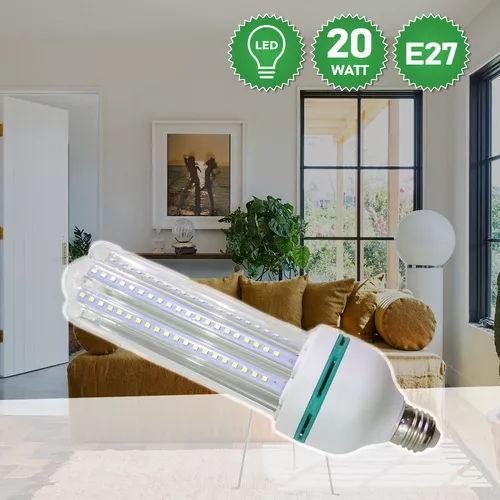 20W LED fénycső E27 foglalatba - hidegfehér - (energiatakarékos, 20W ≈ 180W)