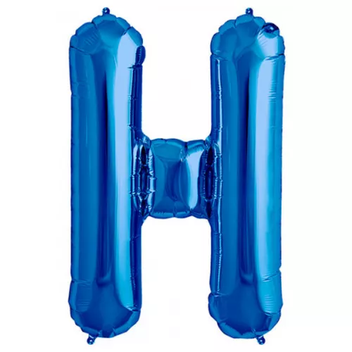 Óriás lufi betűk/ kék színű metál fólia, 40 cm (1 db) / H