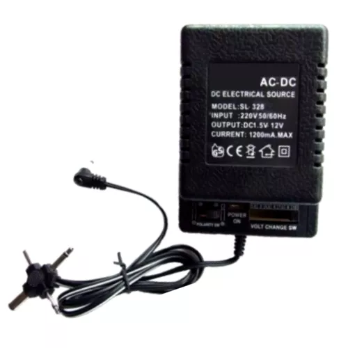Töltő adapter - állítható 3V-12V - több csatlakozóval / 1200mA