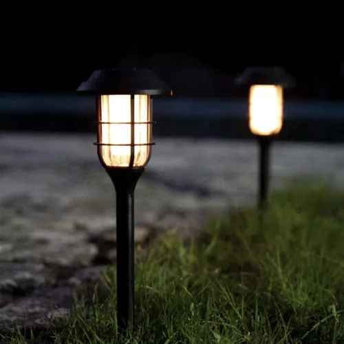 Retro napelemes lámpa - leszúrható kerti LED lámpa / 1db