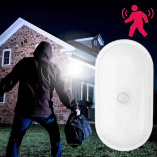 Mozgásérzékelő LED lámpa bel- és kültérre, 30 W- ovális 