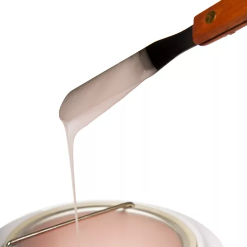 Gyanta spatula / fém - fa nyéllel - 19cm