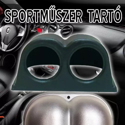 2 rekeszes sportműszer-tartó autóba