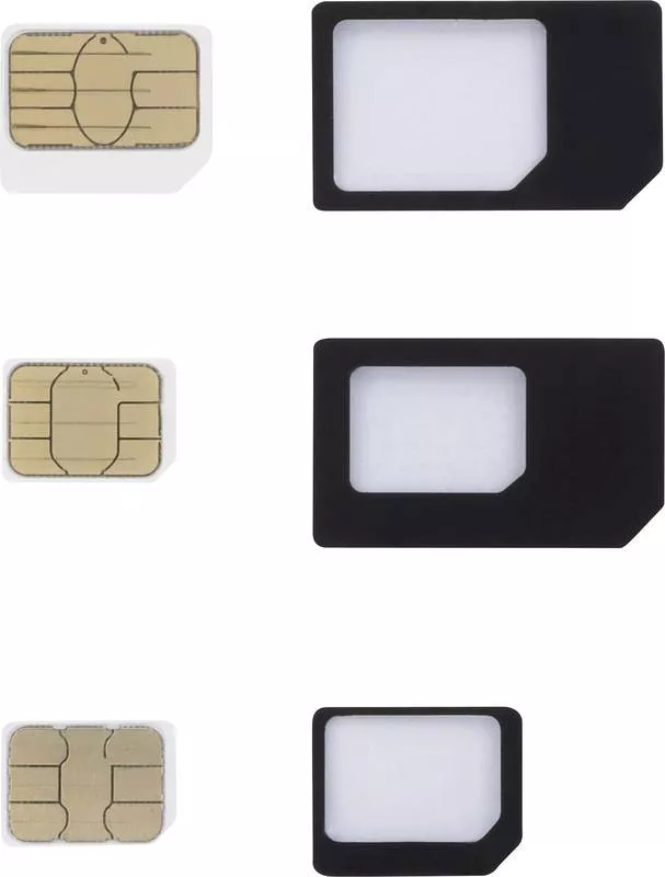 SIM átalakító adapter készlet / 3 méret + kiemelő tű