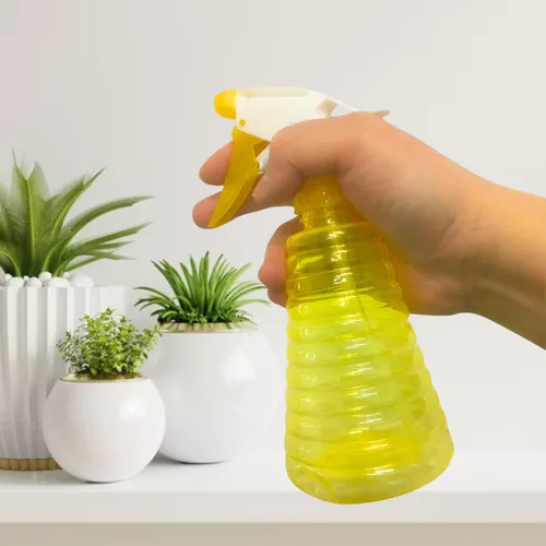 Kézi vízpermetező palack, szórófejes virágpermetező flakon - sárga
