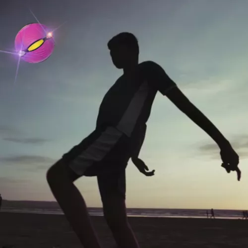 UFO disc ball - frizbi labda, Led világítással-pink