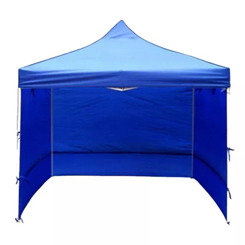 PR komplett sátortetős pavilon oldalfalakkal / prémium minőség, 3 × 3 m - kék