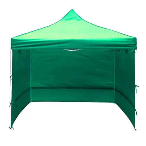PR komplett sátortetős pavilon oldalfalakkal / prémium minőség, 3 × 3 m - zöld