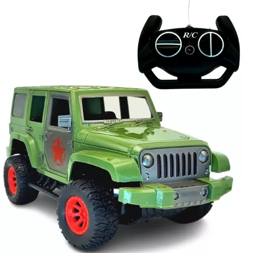 Távirányítós terepjáró / RC Jeep - full funkciós rádióvezérlés - zöld