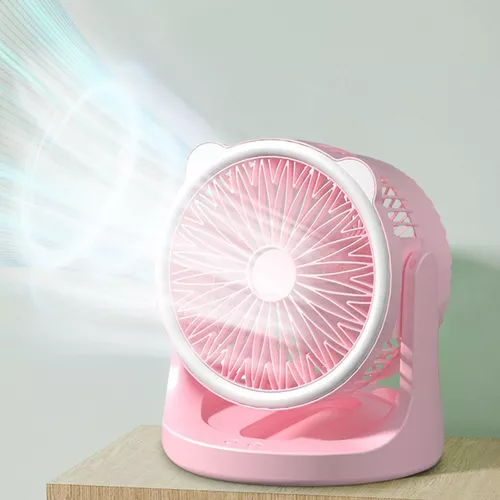 Asztali ventilátor LED világítással - pink