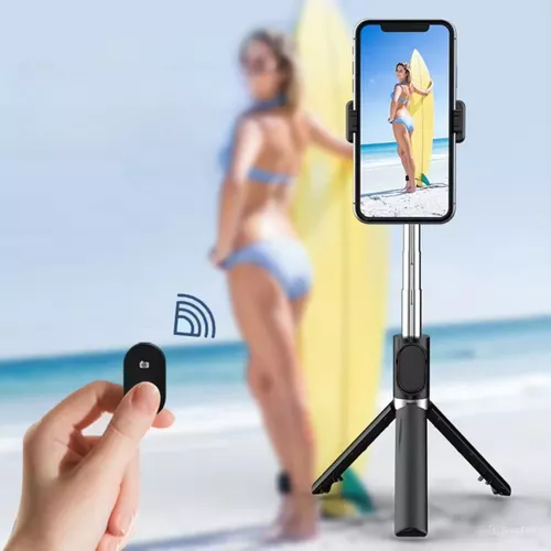 Univerzális 2in1 szelfibot + fotóállvány + Bluetooth-távirányító / tripoddá alakítható kompakt teleszkópos monopod / 1,1 méter