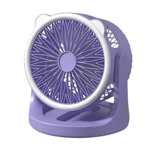Asztali ventilátor LED világítással - lila