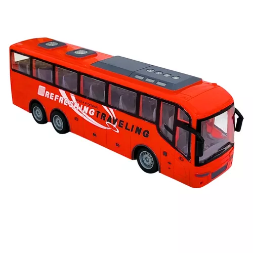 Távirányítós busz világító fényszórókkal és fényhatással, 1:16