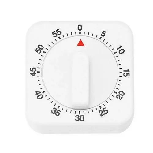 Konyhai időzítő, 60 perces négyzet alakú manuális időzítő óra