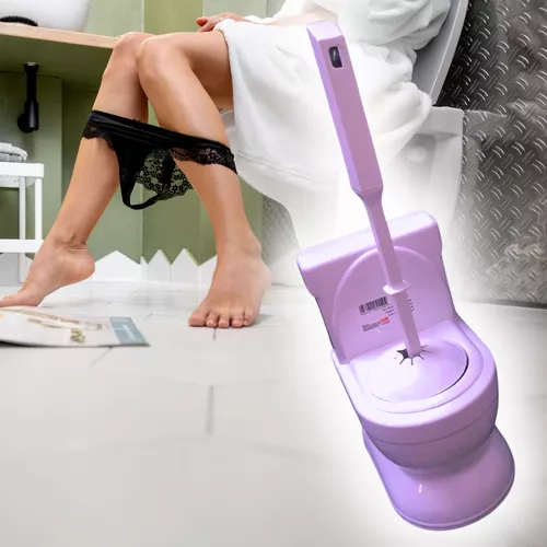 Wc kagyló formájú wc kefe szett - lila