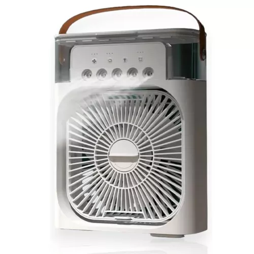 Hordozható léghűtő ventilátor LED világítással, vízhűtéses asztali léghűtő kocka