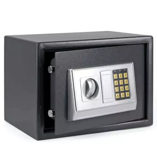 Professional Safe Box - Elektronikus széf / számzár + kulcs - Fekete