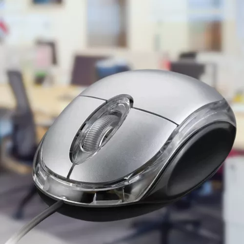 Vezetékes optikai egér / ergonomikus kivitel - ezüst