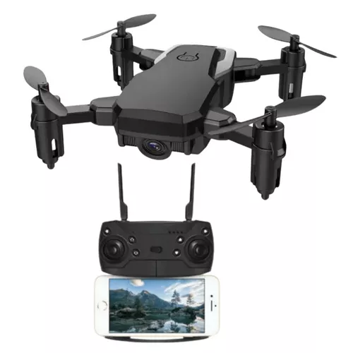 Mini drón LED fényekkel, 4K fénykép és videó készítő összecsukható Drón + távirányító + védőtáska